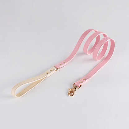 Luxury Two-Layer Cowhide Dog Leash – Comfortable Handle, Gold Hardware 4 Colors