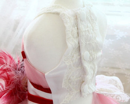 Pink Rose Princess Ball Gown For Dog & Cats