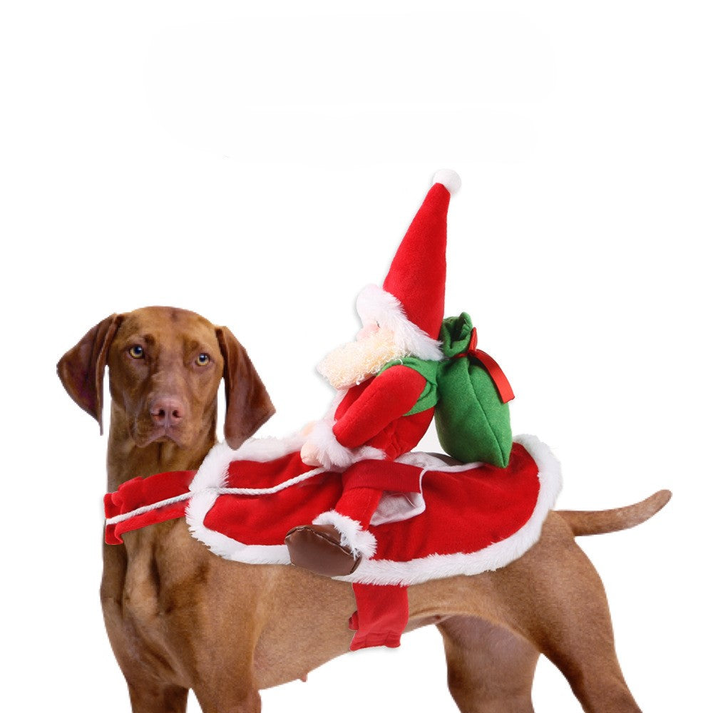 Christmas Riding Santa Dog Costume