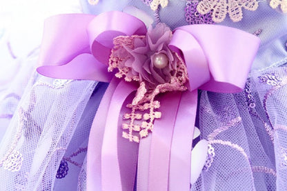 purple tulle puppy dress