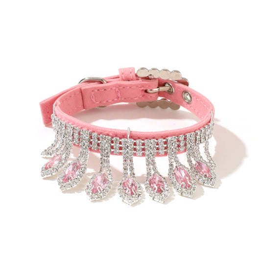 Crystal Chandelier Gemstone Pet Collar 4 Color product photo 4 from Jane's Pet Boutique