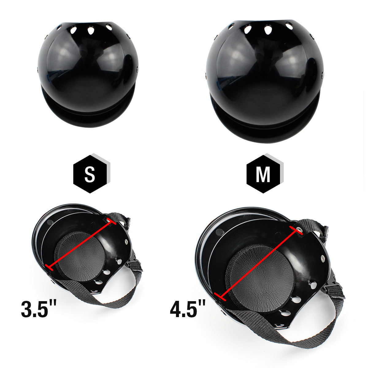 Black Pet Bike Helmet with Chin Strap