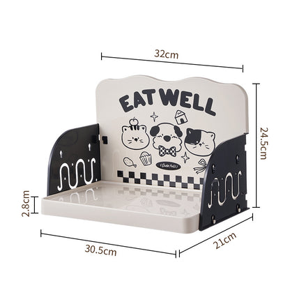 Anti-Spill Pet Feeding Tray with Splash Guard