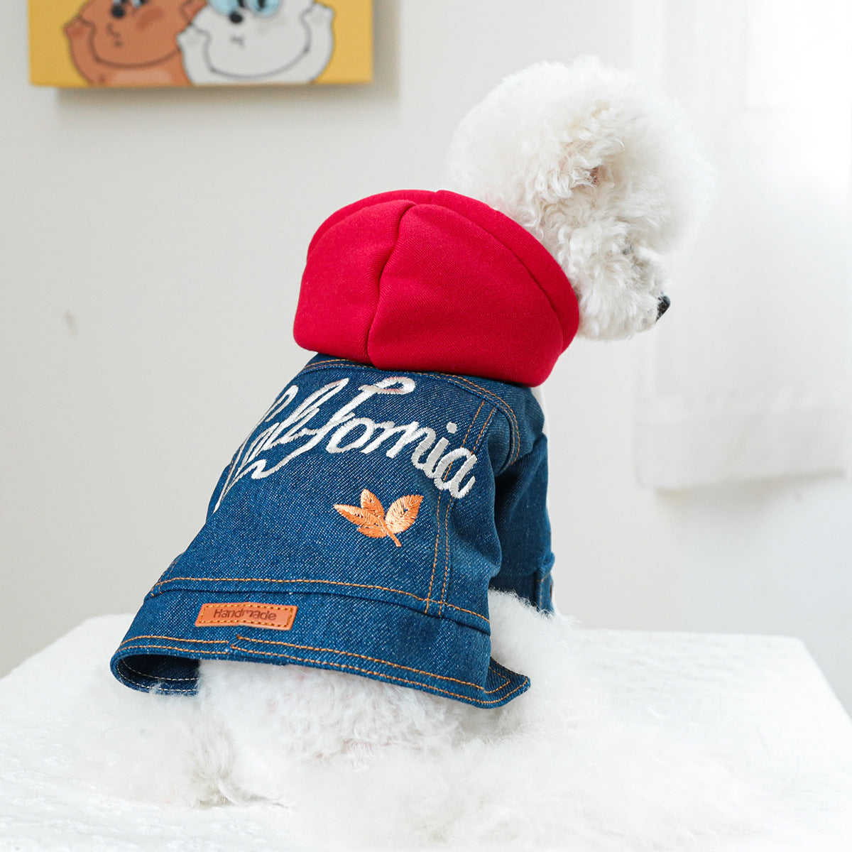Denim Dog Hoodie Jacket Outfit - product detail view 3 of 9