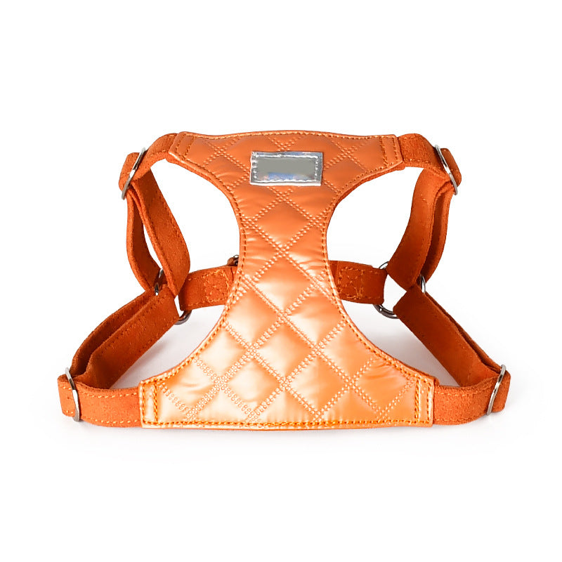 Quilted Suede Dog Harness & Leash Set – Soft Comfort with Chic Style