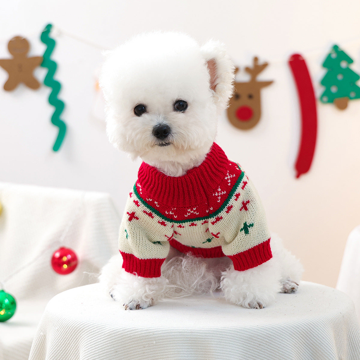Christmas Cozy Tree Knit Sweater for Dogs & Cats