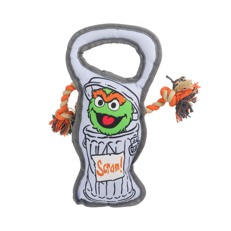 Dog Toy Trash Can Monster Tug