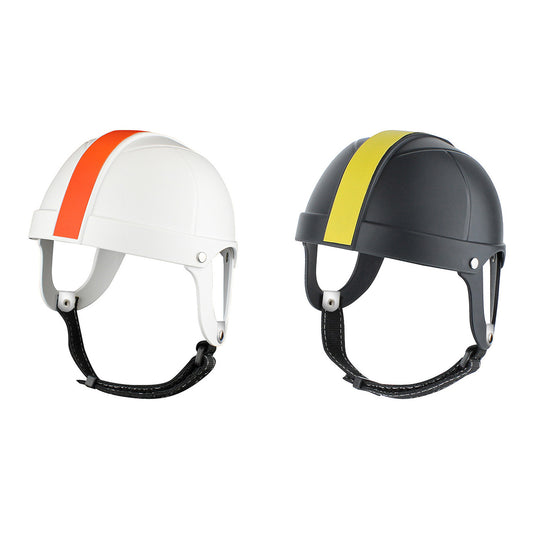 Pet bike helmet black white cute