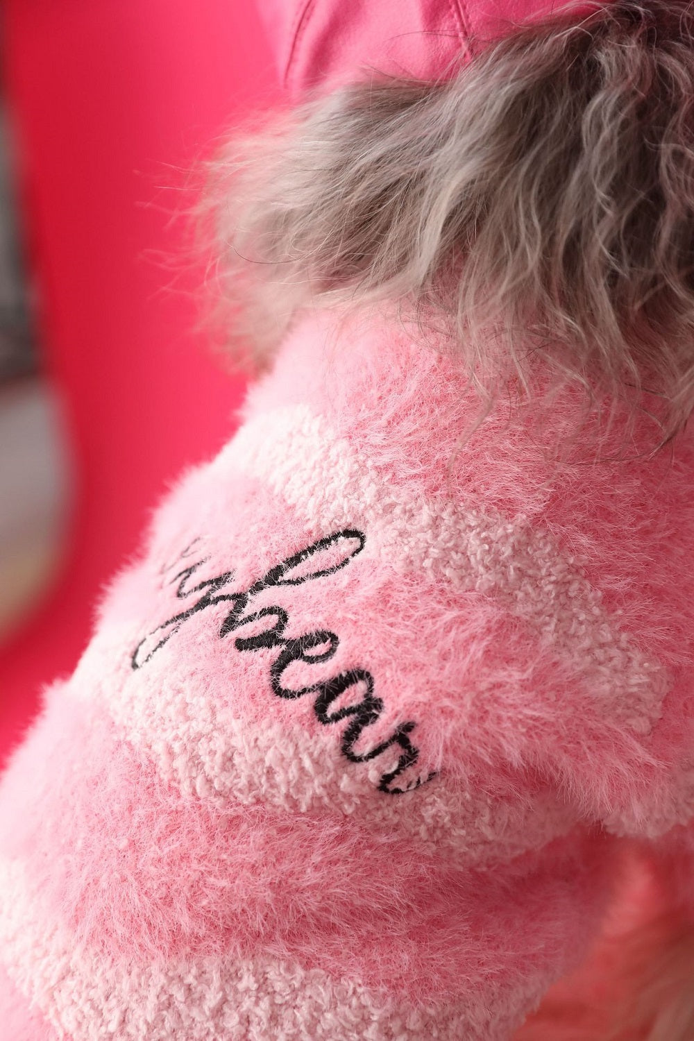 Pink Fluffy Pet Sweater