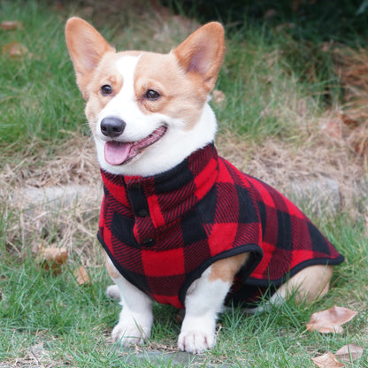 Classic Plaid Fleece Dog Jacket(2 colors)