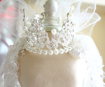 Royal Paws Tiara Veil Pet Royal Dog Accessories