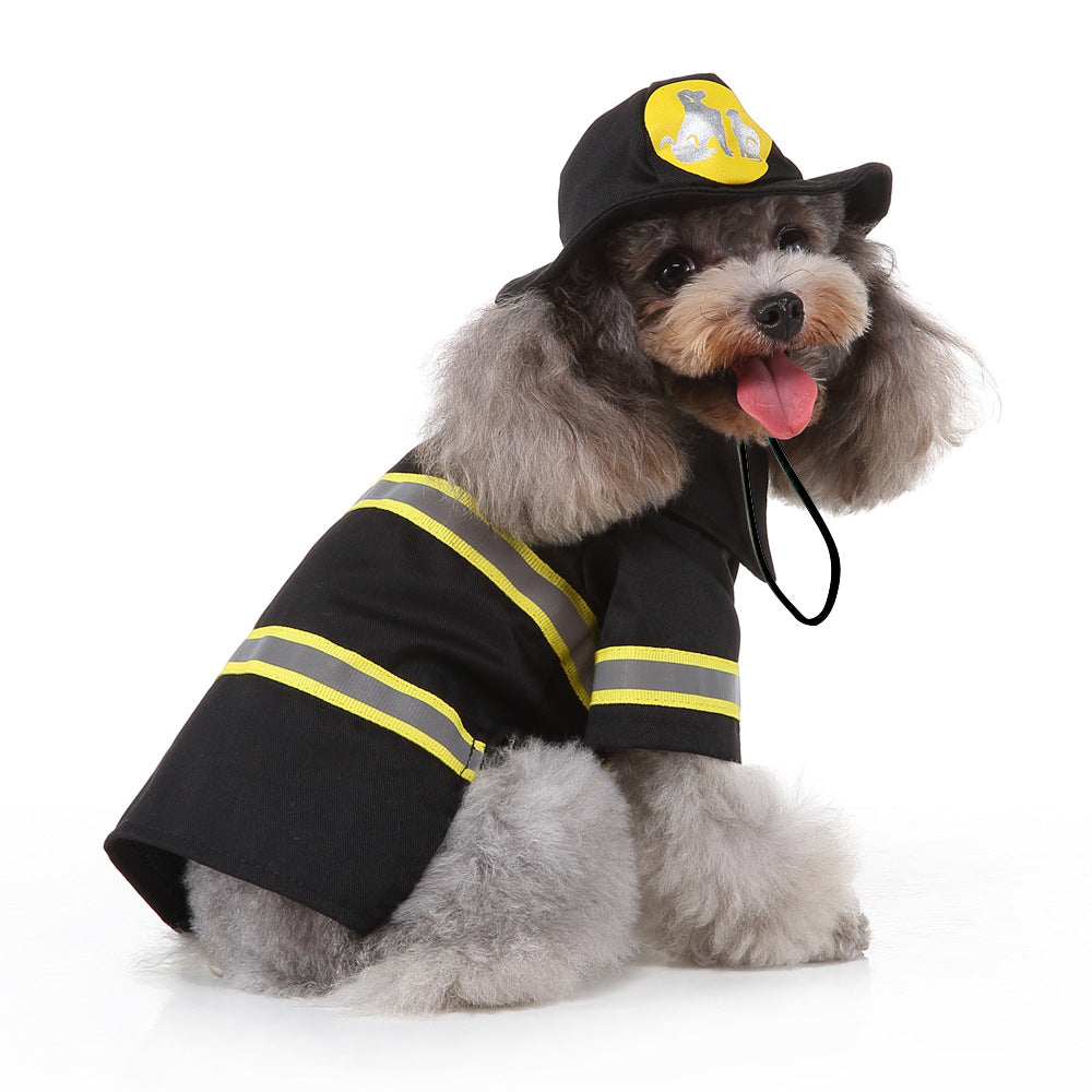 Pet costume fireman