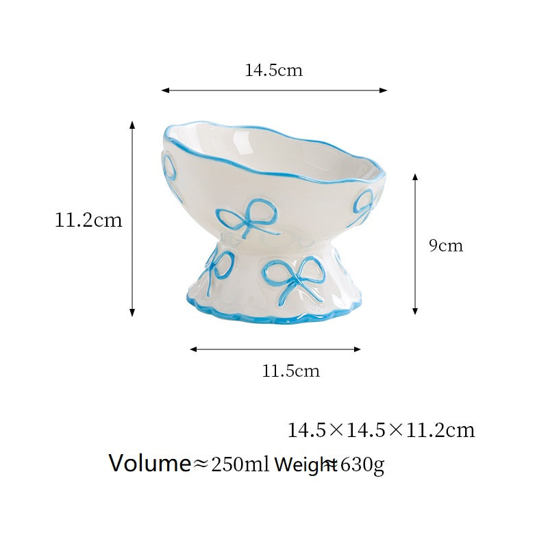 elevated dog bowl pink