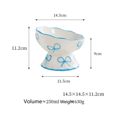 elevated dog bowl pink