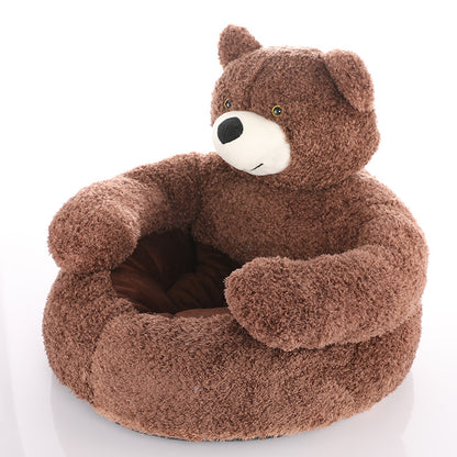 bear Hug Plush Pet Bed product photo for Jane's Pet Boutique