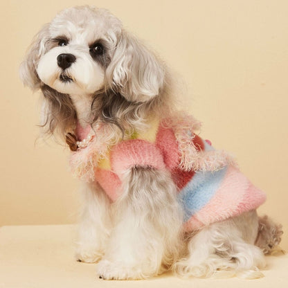 Cozy Heart Pet Sweater Dog Clothing