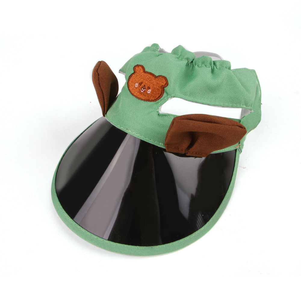 Small dog beach visor accessory