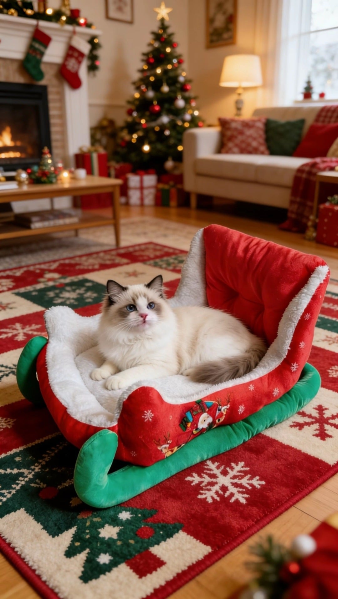 Christmas Sleigh Pet Bed