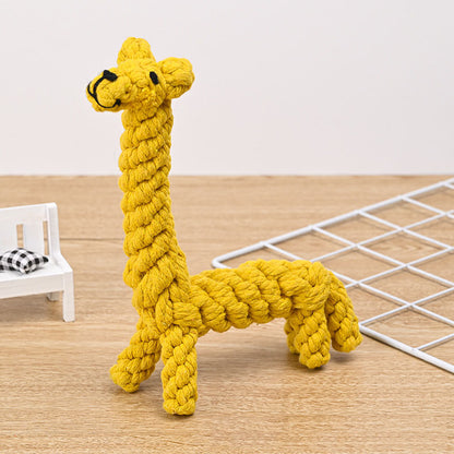 Cotton Rope Dog Toy – Cute Animals Chew