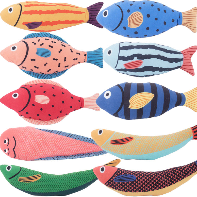 Cat Toy Catnip Fish Plush with Bell