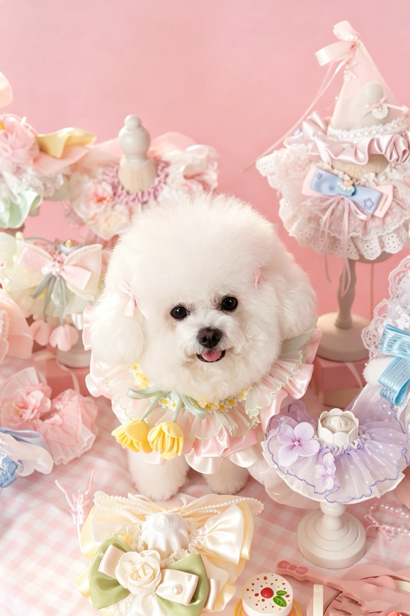 Snowwhite Satin Lace Pet Bib Collar