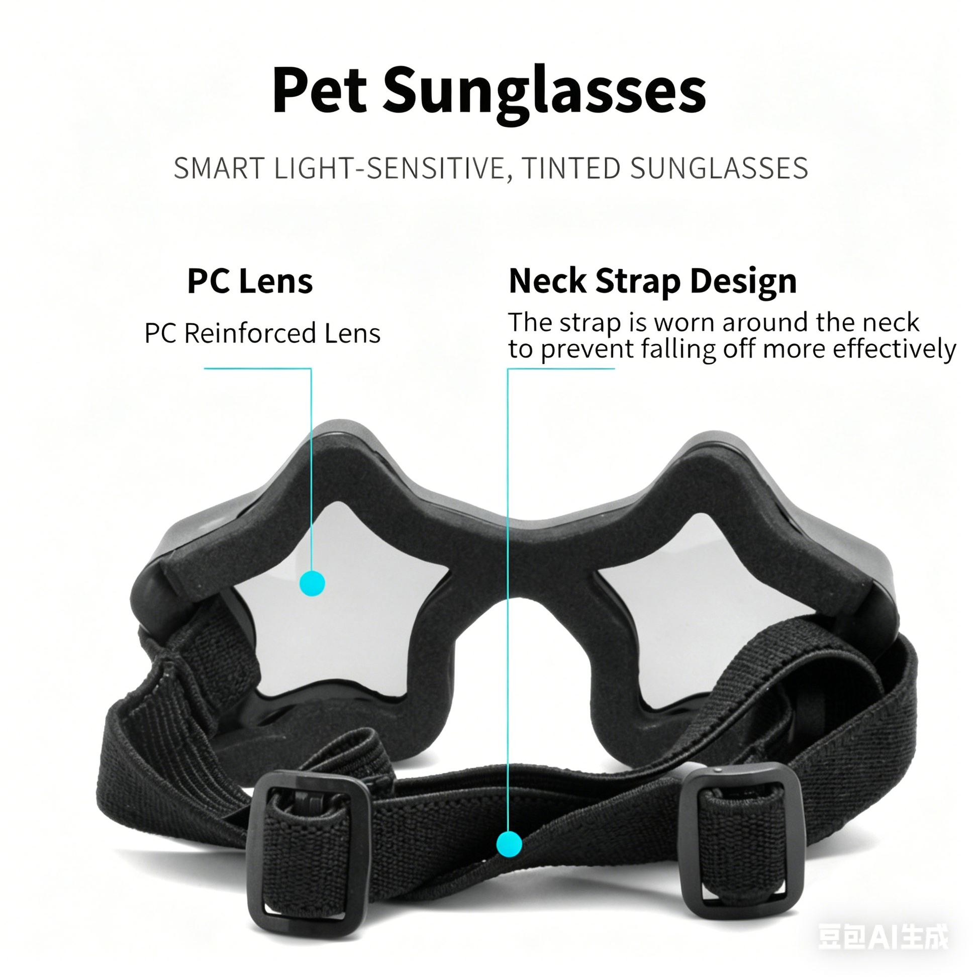 adjustable dog goggles with tinted lenses for outdoor walks