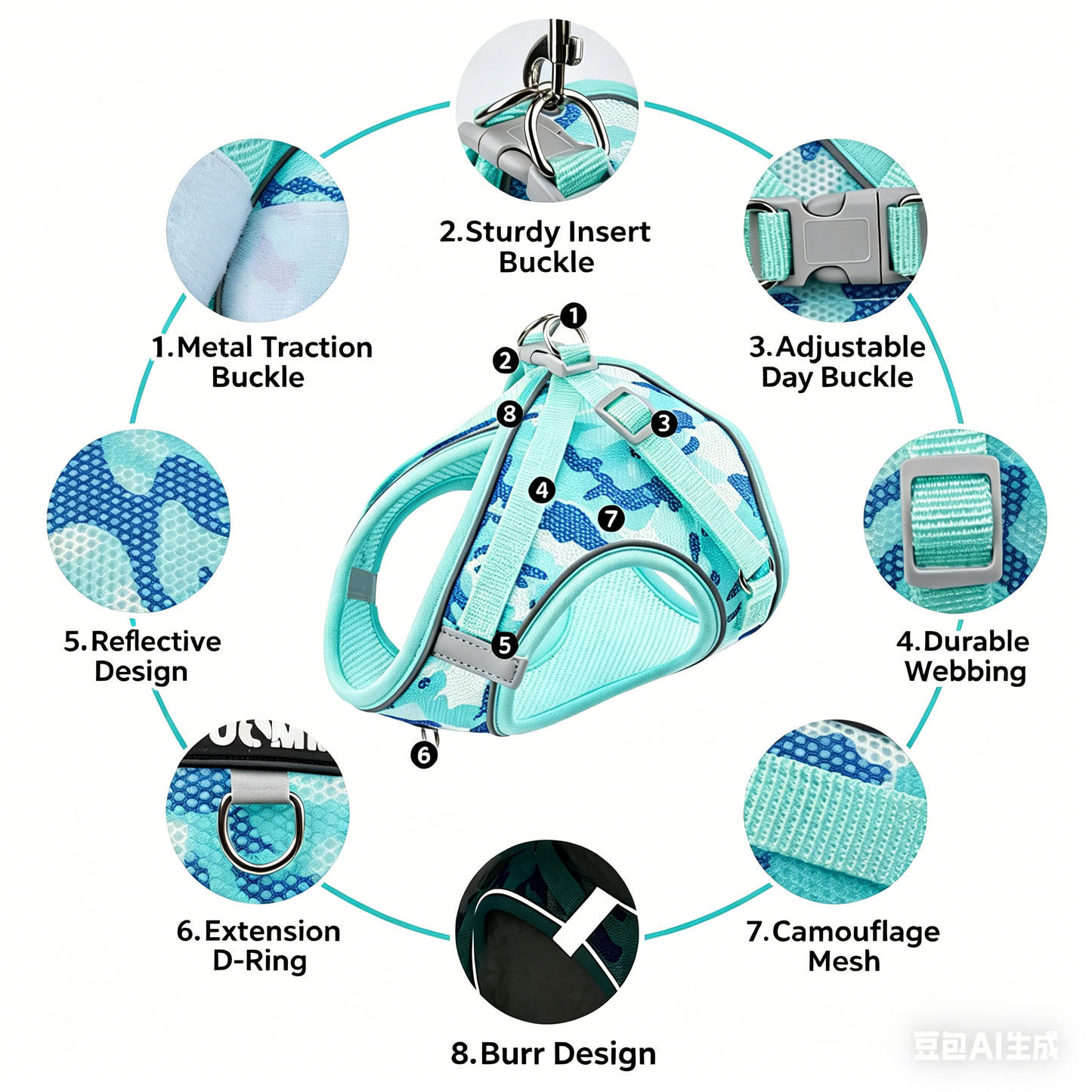 small dog mesh harness