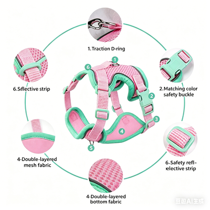 adjustable cat vest harness