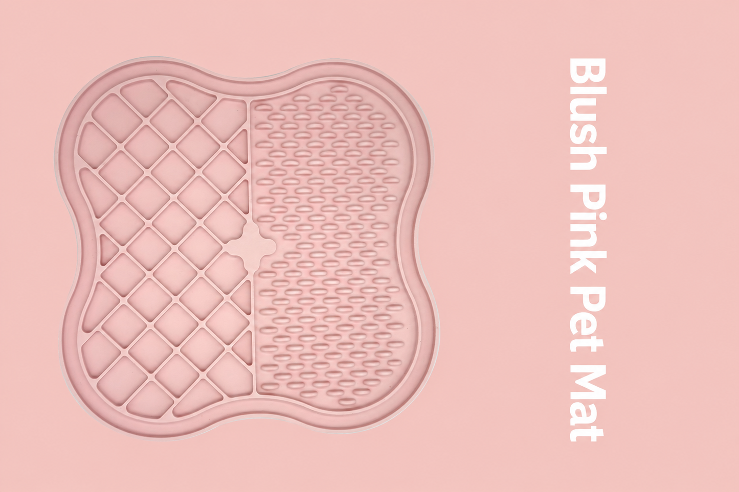 Blush pink four leaf clover pet silicone mat product view