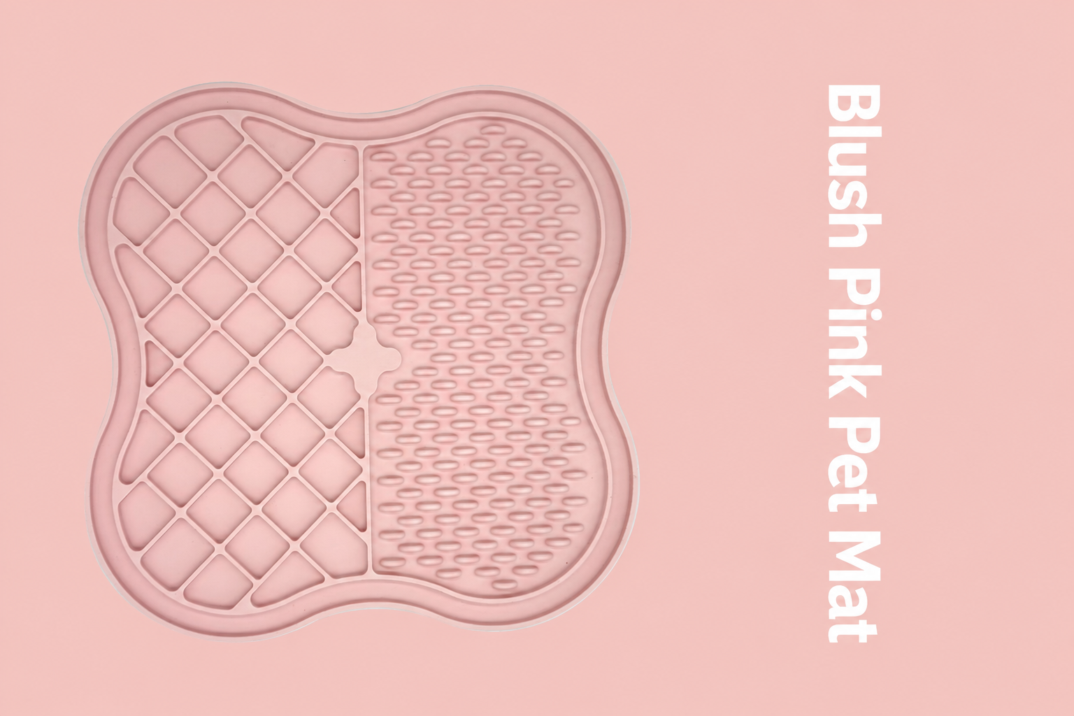 Blush pink four leaf clover pet silicone mat product view