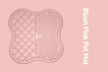 Blush pink four leaf clover pet silicone mat product view