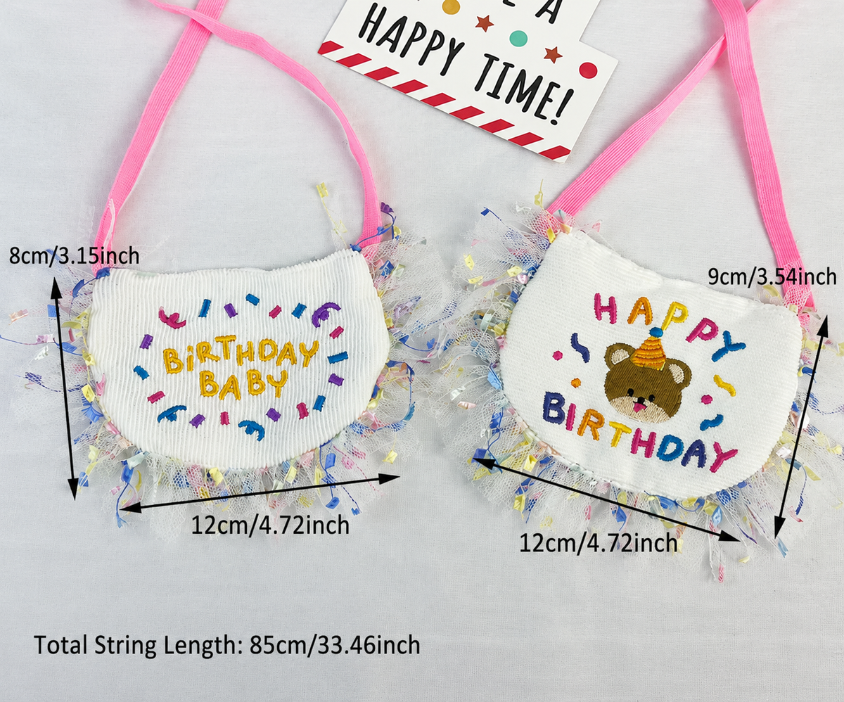 Birthday Baby Pet Hat and Bib Set