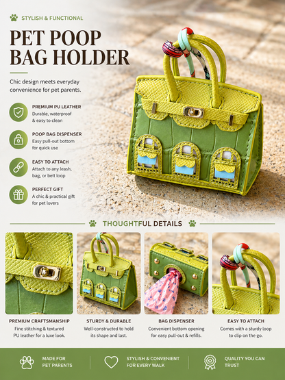 designer dog poop bag holder luxury pet accessories various colors