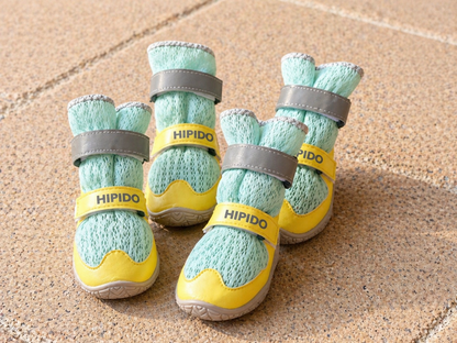green mesh dog shoes paw protection small dogs