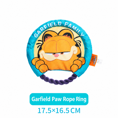 Garfield paw rope ring pet toy measuring 17.5 by 16.5 centimeters