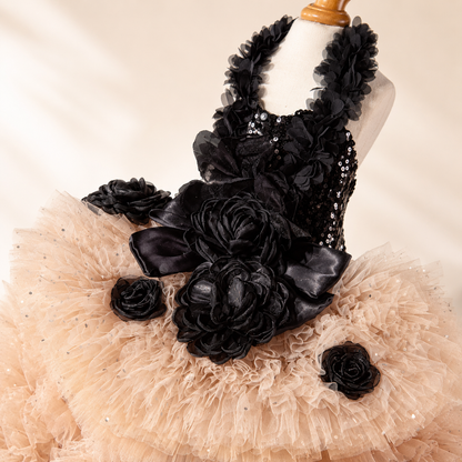 Luxury Dog Bridal Gown with Removable Train