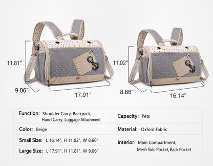 Nautical Pet Carrier Bag and Backpack