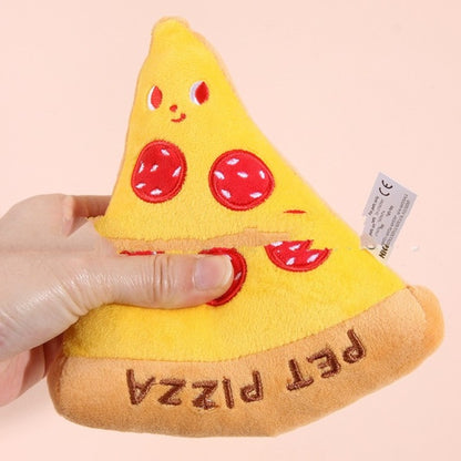 Dog toy pizza with packing box