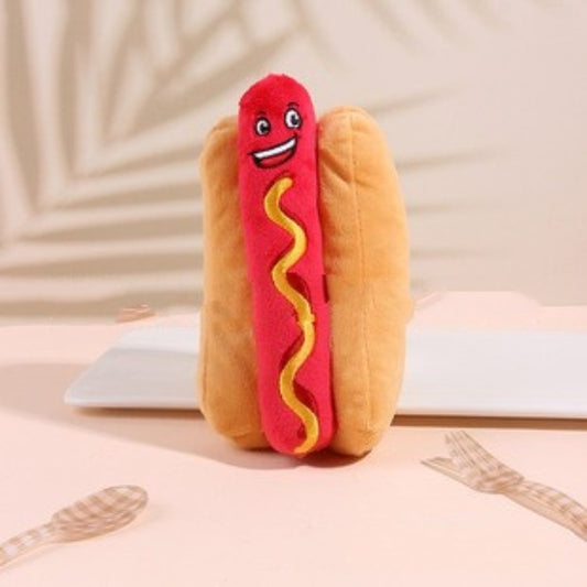 Dog toy hot dog
